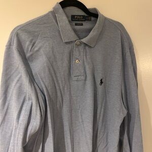 Polo by Ralph Lauren Men's Long Sleeve Light Blue Polo
